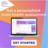 Get a personalized brain health assessment with Synaptitude. Identify your brain health risks across five areas including cognition, nutrition, sleep, stress, and exercise.